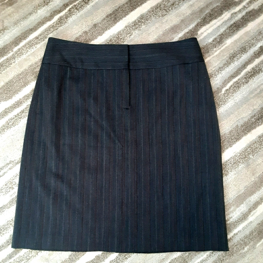 Madison Studio Pinstripe Dress Skirt Gray 10